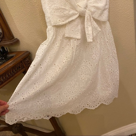 NWT~MUSTARD SEED White Eyelet Spaghetti Strap Summer Dress Size Small - Picture 3 of 10